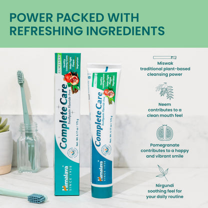 Himalaya Mint Fresh Gel Toothpaste, Fluoride Free to Reduce Plaque & Brighten Teeth, 6.17 oz, 2 Pack