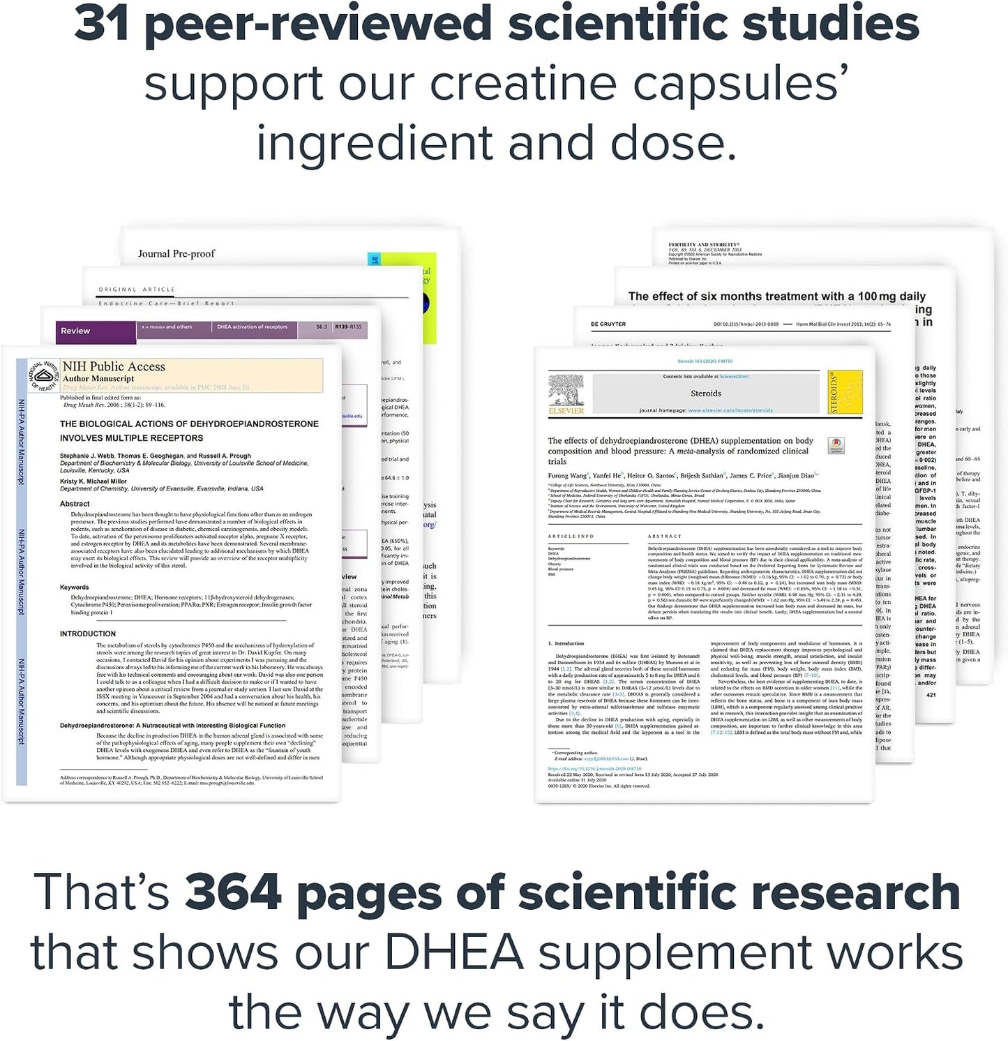 LEGION DHEA 50mg Supplement for Men & Women – Supports Hormone Balance & Wellness, Helps Maintain Energy, Immune System & Bone Strength, Naturally Sweetened, Non-GMO, Gluten-Free (120 Servings)