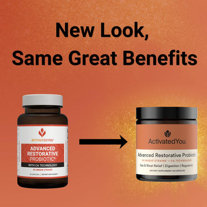 ACTIVATEDYOU Advanced Restorative Probiotic for Daily Use- 30 Strain Digestive Gut Health & Immune Function Support