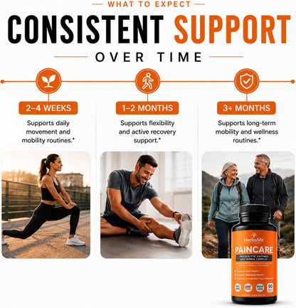 HerbaMe Proteolytic Enzymes with Serrapeptase, Bromelain & Herbal Blend for Mobility & Active Recovery Support, Systemic Enzyme Formula for Joint Flexibility & Active Wellness, 90 Capsules