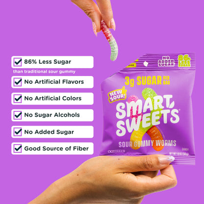 SmartSweets Sweet Fish, Low Sugar Gummy Candy (3g), Low Calorie (130), Gluten-Free -1.8oz (Pack of 12) Packaging may vary