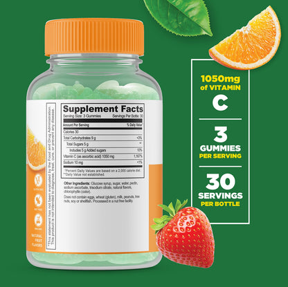 Lifeable Vitamin C 1050mg + Women's Prenatal Multivitamin, Gummies Bundle - Great Tasting, Vitamin