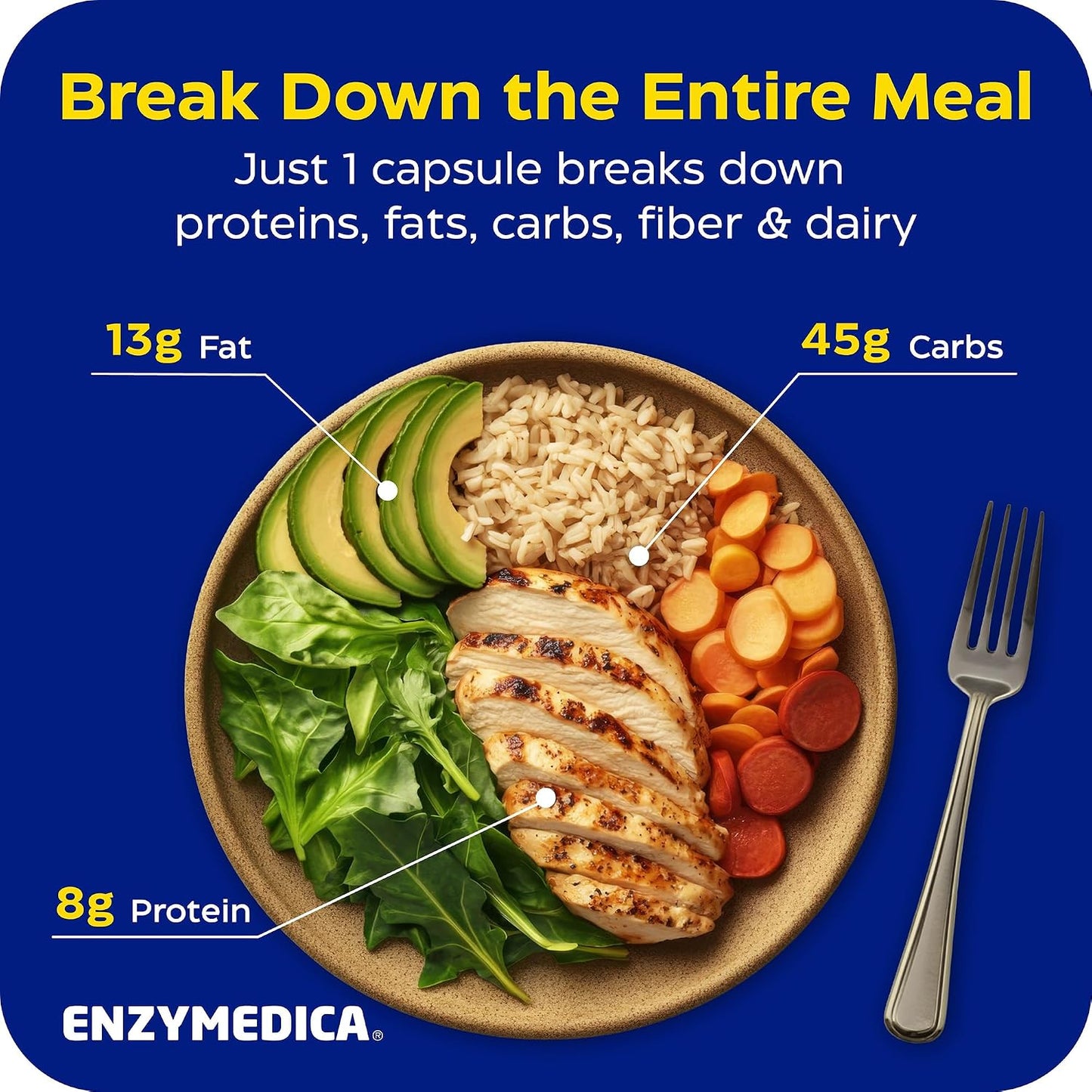 Enzymedica Digest Complete + Probiotics - Digestive Enzyme Supplement for Women & Men, Enzyme and Probiotic Capsules for Digestion, Gut Health Support, Helps Gas & Bloating, Vegetarian - 90 Caps