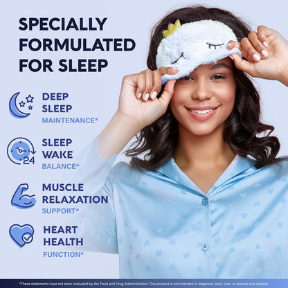 Magnesium Glycinate - Sleep & Relaxation Support - Extra Strength Glycinate, Glycine & Taurine 1500 mg - Magnesium Supplement for Women & Men - Chelated & High Absorption - Lab Tested - 120 Capsules