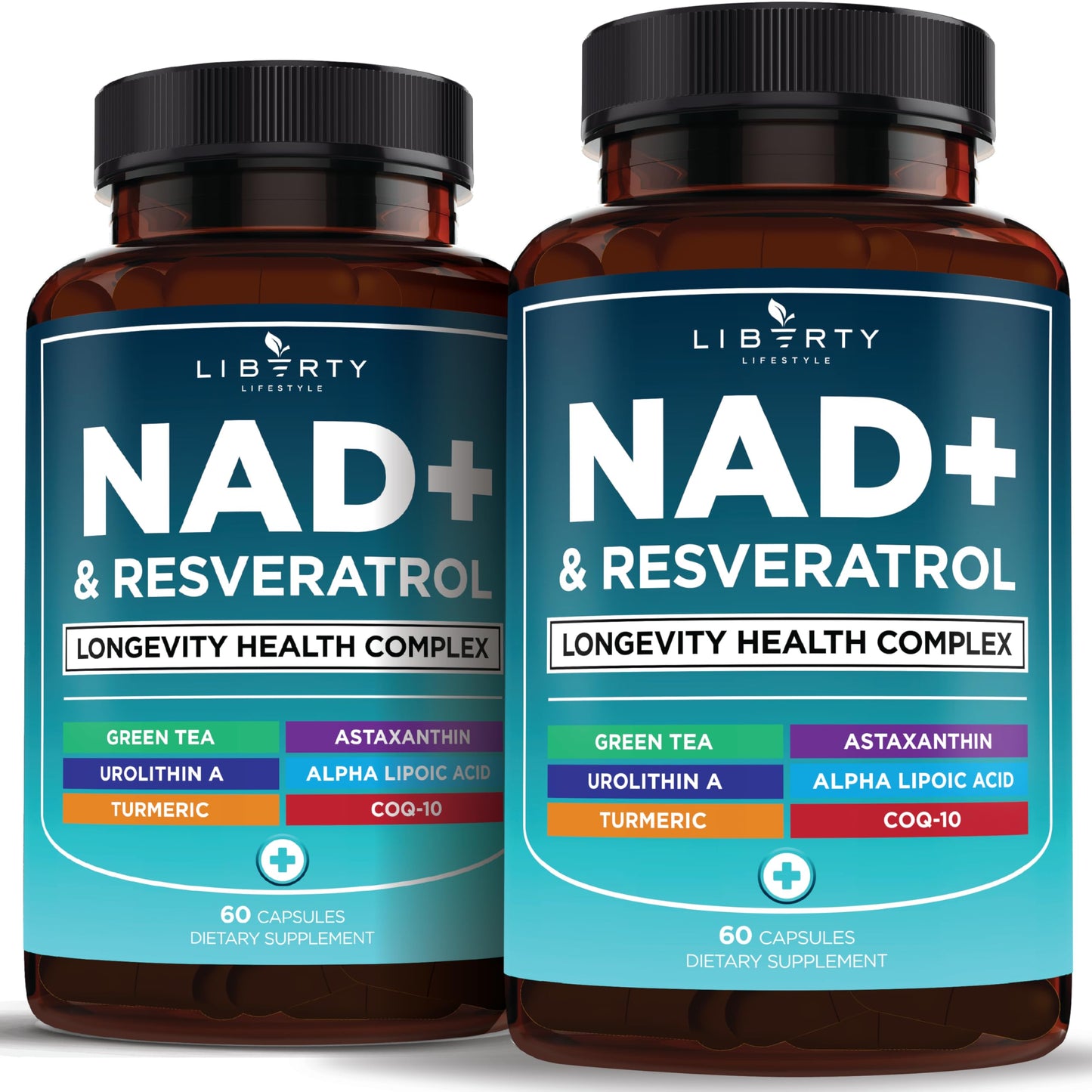 NAD+ Supplement Complex – NAD+ 300 mg with Astaxanthin, Urolithin A, Resveratrol, CoQ10 & Antioxidant Blend – Cellular Energy, Mitochondrial Support or Women & Men – Vegan, Non-GMO- 120 Capsules