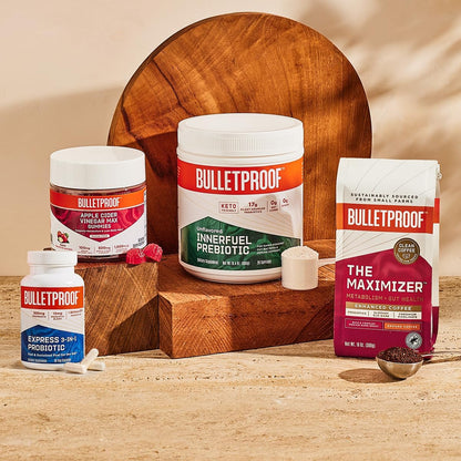 Bulletproof Express 3-in-1 Probiotic & Postbiotics Supplement for Sustained Gut Health, 90 Count