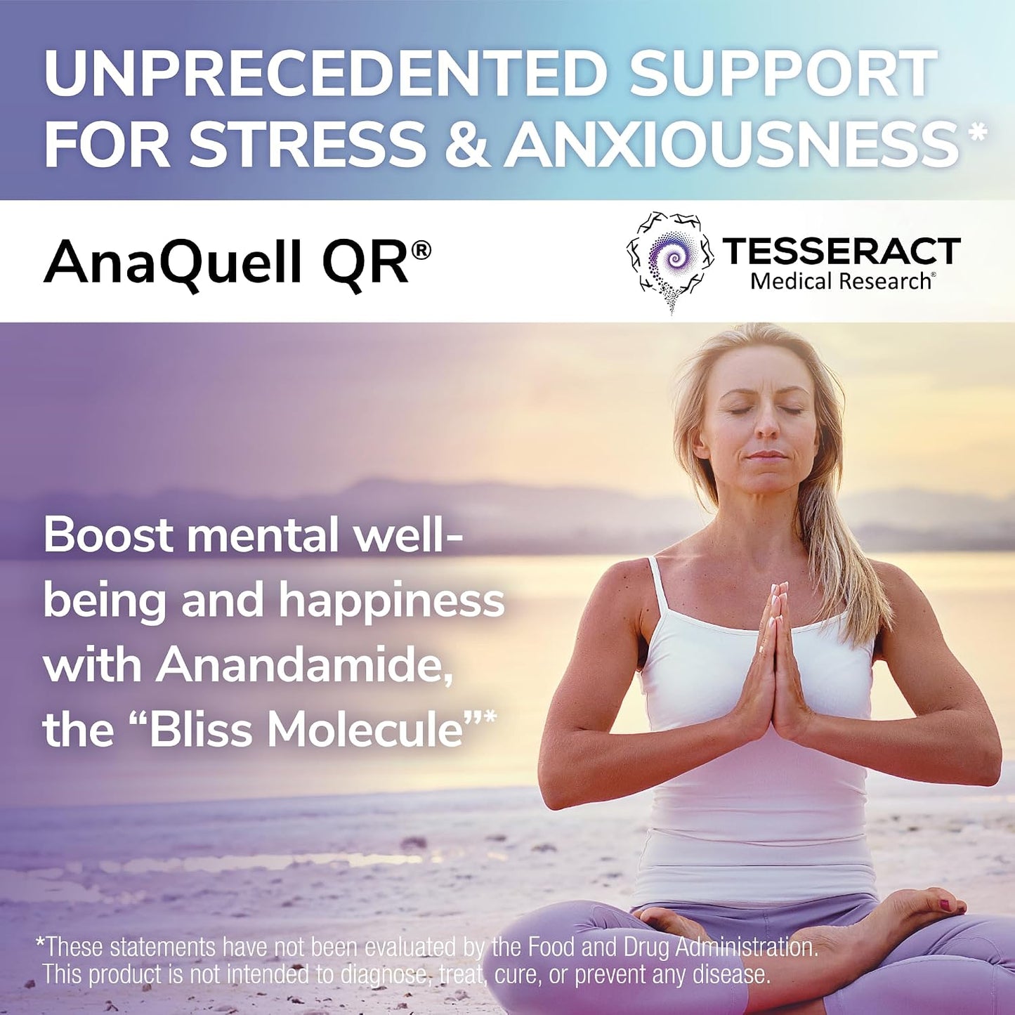 Tesseract Medical Research AnaQuell QR, Stress Relief & Mood Support Supplement, Quick Release L Citrulline & Anandamide, Helps Manage Anxiousness, 45 V-Caps, Size Exclusive to Amazon