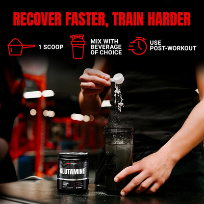 ProSupps Glutamine Powder for Men & Women - 5000mg L-Glutamine Workout Supplement for Muscle Recovery, Immune Support & Gut Health - Zero Sugar & Carbs, Gluten-Free - Unflavored, 60 Serving