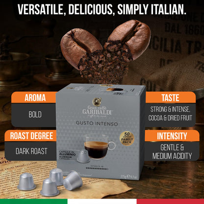 Gran Caffè Garibaldi Espresso Pods, Decaffeinato, 50Count
