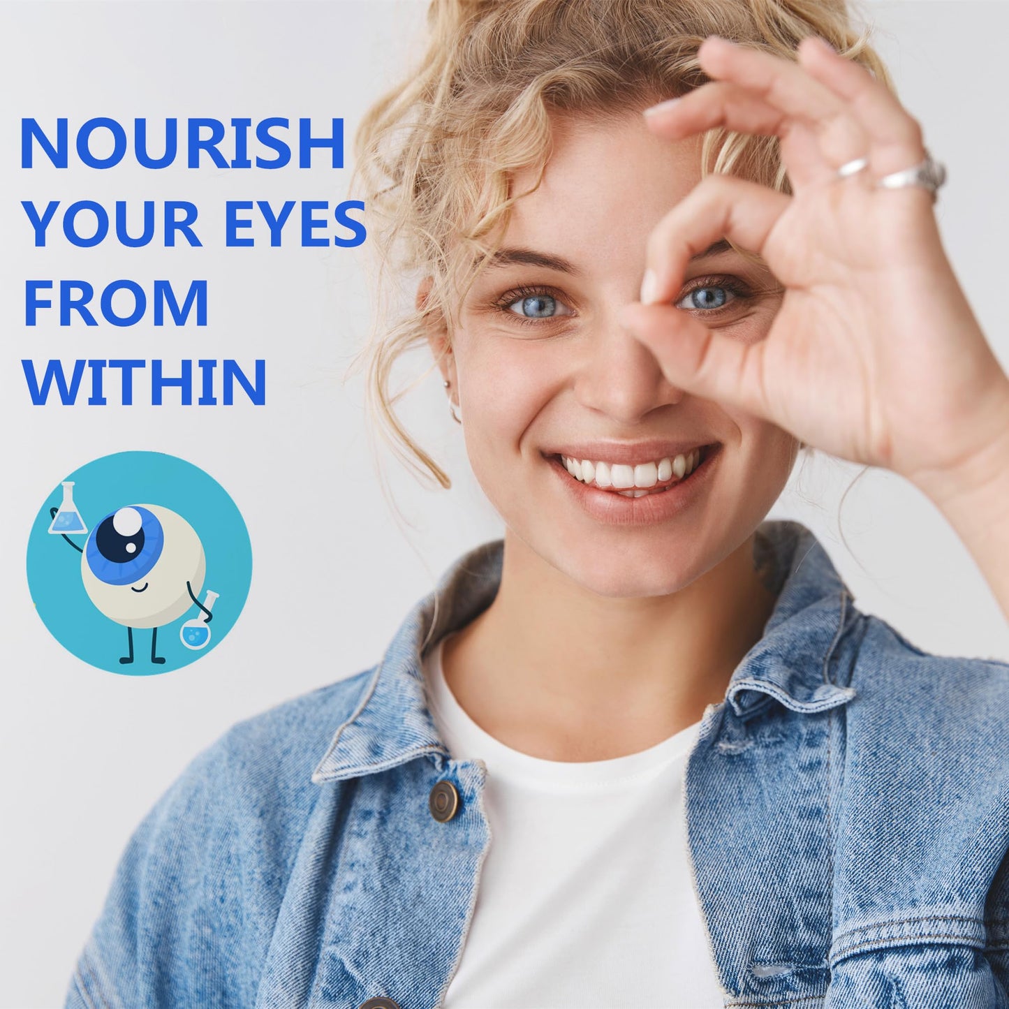Lutein 20mg 40mg and Zeaxanthin Supplements for Eyes, Lutein Gummies with Omega 3, Saffron, Zinc, Bilberry & Goji Berry for Vision Support - Eye Vitamins Gummies for Seniors - Vegan, Sugar Free, 60ct