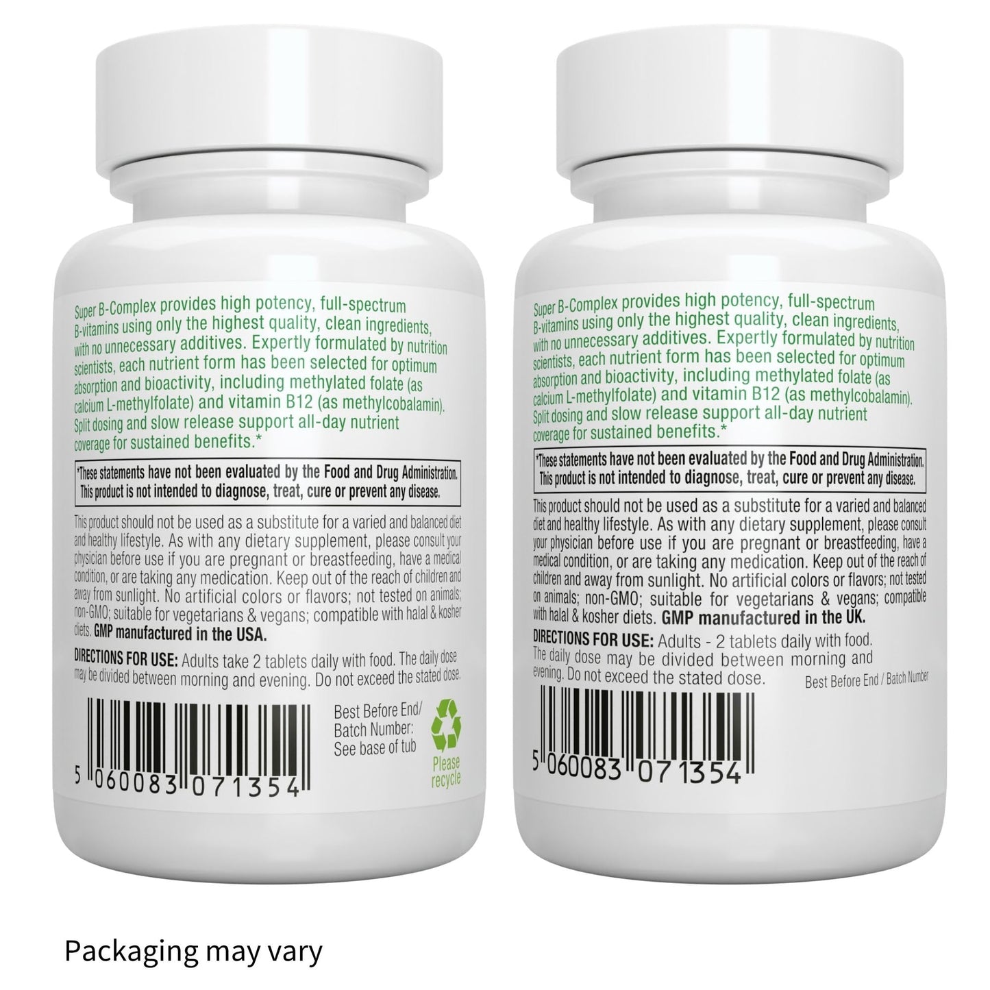 Igennus High Absorption Super B-Complex Methylated & Active B Vitamins | Sustained Release, Clean Label, Energy, Mood & Cognitive Performance, Methylfolate & Methyl B12, Lab Verified, 60 Tablets