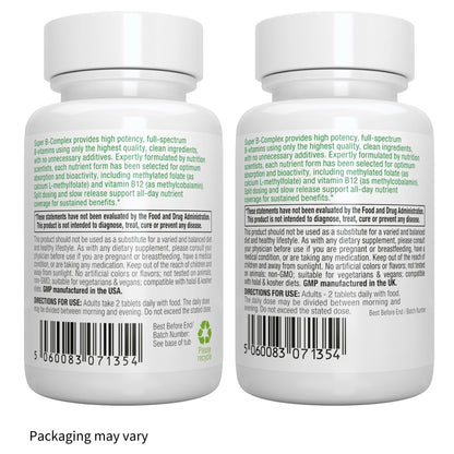 Igennus High Absorption Super B-Complex Methylated & Active B Vitamins | Sustained Release, Clean Label, Energy, Mood & Cognitive Performance, Methylfolate & Methyl B12, Lab Verified, 60 Tablets