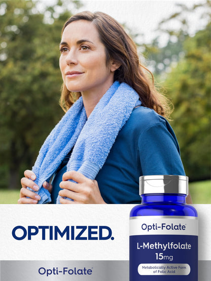 Carlyle L Methylfolate 15mg | 120 Capsules | Value Size | Max Potency | Optimized and Activated | Non-GMO, Gluten Free Supplement | Methyl Folate, 5-MTHF | by Opti-Folate