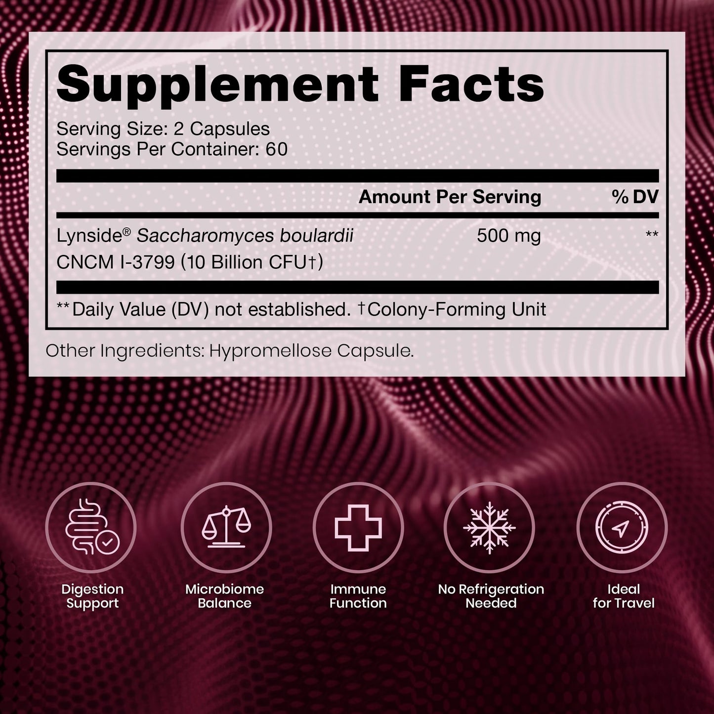 Saccharomyces Boulardii Probiotics 10 Billion CFU Made in USA | No Fillers Patented Strain: Lynside CNCM I-3799 Probiotics for Men and Women | Pure TheraPro Rx, Pharma Grade 120 Count