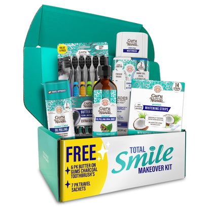 GuruNanda Total Smile Makeover Oral Care Kit, Teeth Whitening Kit(Regular)