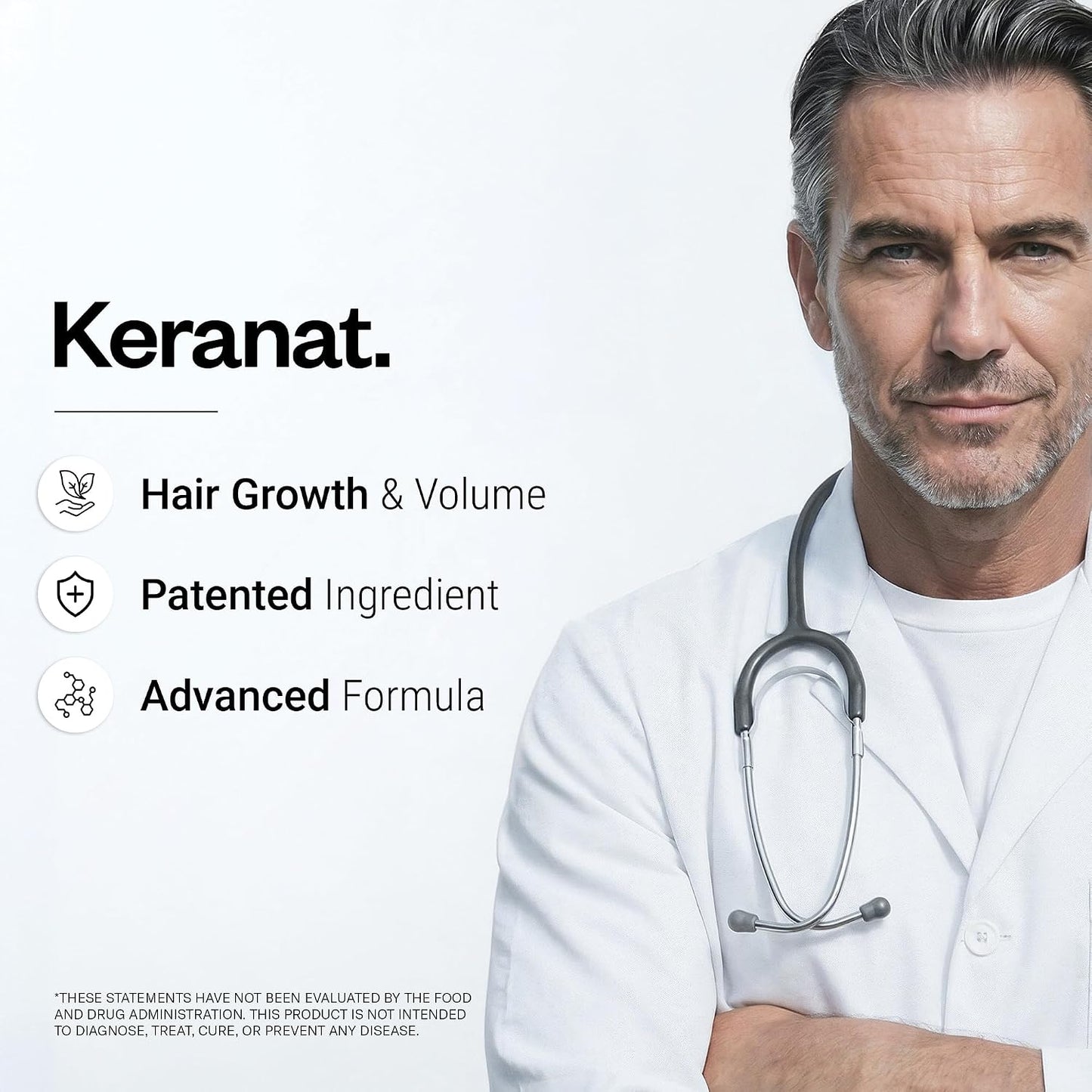 Supersmart - Keranat (Advanced Formula with Biotin) - Hair Supplement for Volume & Growth - Hair Loss Vitamins | Non-GMO & Gluten Free - 60 Softgels
