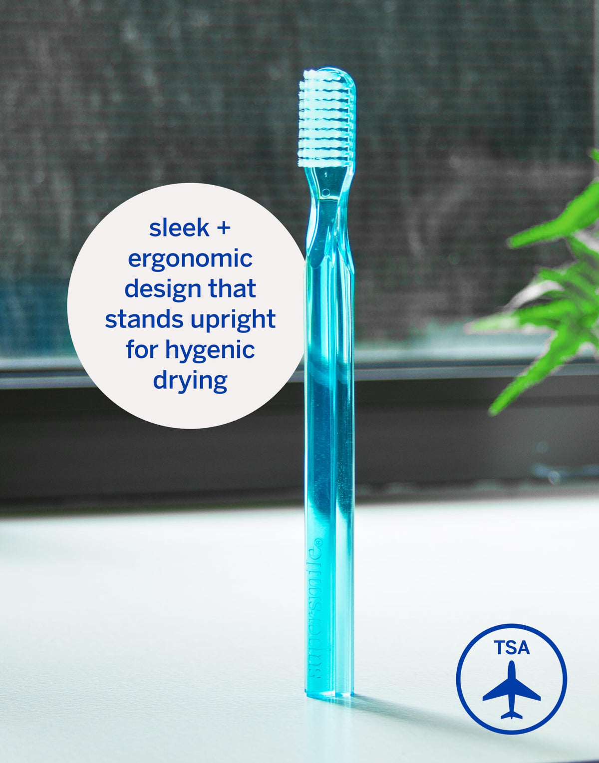Supersmile New Generation 45° Toothbrush, Clear, Soft Dupont® Bristles