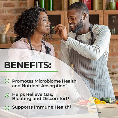 Probiotic 40 Billion CFU with Organic Prebiotics for Gut Health, 60 Count