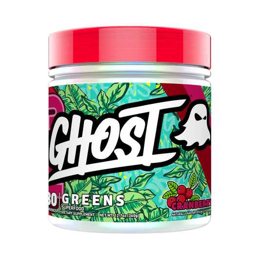 GHOST Greens Powder, Guava Berry - 30 Servings - 19 Superfood Greens & Reds Powder, Fruits, Vegetables, Spirulina, & Chlorella, Prebiotics, 10 Billion CFU Probiotic & Digestive Enzymes - Gluten-Free