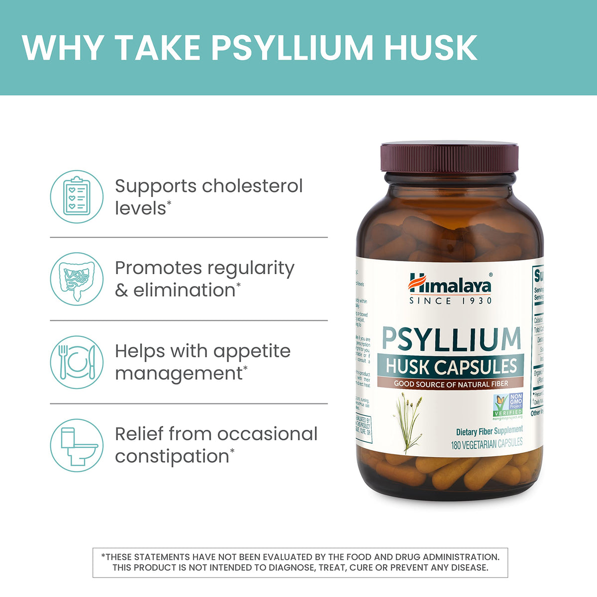 Himalaya Organic Psyllium Whole Husk Fiber Supplement,Unflavored,12 oz