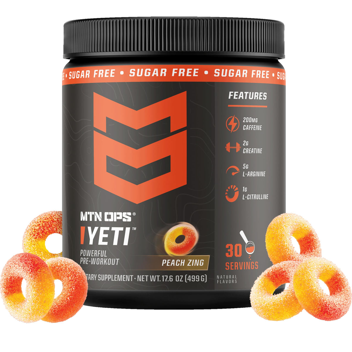 MTN OPS Yeti Pre-Workout Powder with Creatine, Tiger's Blood