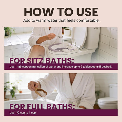 M3 Sitz Bath Soak for Postpartum & Hemorrhoid Care with Magnesium, 32 oz