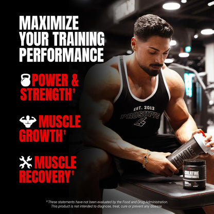 ProSupps Creatine Monohydrate Powder for Men & Women, Unflavored - 5000,mg of Micronized Creatine - Gym Workout Supplement for Muscle Gain & Recovery - Sugar-Free, Soy & Gluten-Free - 60 Servings