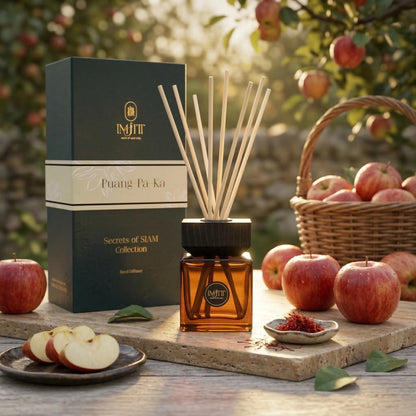 Gulab Jamun by Imjitt - Authentic Thai Botanical Aroma Diffuser with Turkish Rose and White Tea Notes, Featuring Luxury Reed diffusers for Home to Create a Welcoming, Long-Lasting Ambient Scent