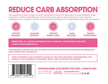 Obvi Guilt Free Carb Blocker, Block Carb Absorption, Support Weight Loss, Healthier Nails