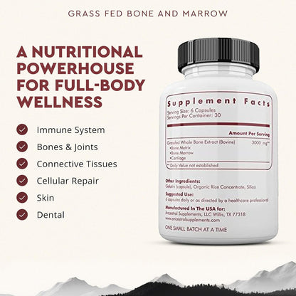 Ancestral Supplements Mofo & Bone and Marrow Bundle for Men – Supports Strength, Energy, Joint & Hormone Health – Grass Fed Beef Organ Blend with Collagen, Growth Factors & Whole Bone Extract