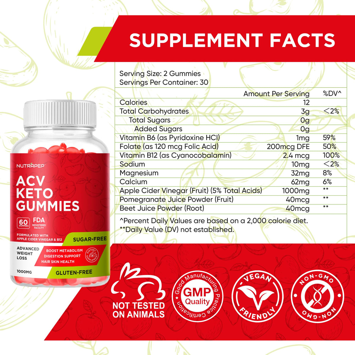 Keto Acv Gummies for Advanced Weight Loss & Belly Fat Burn - Pro Active Super Apple