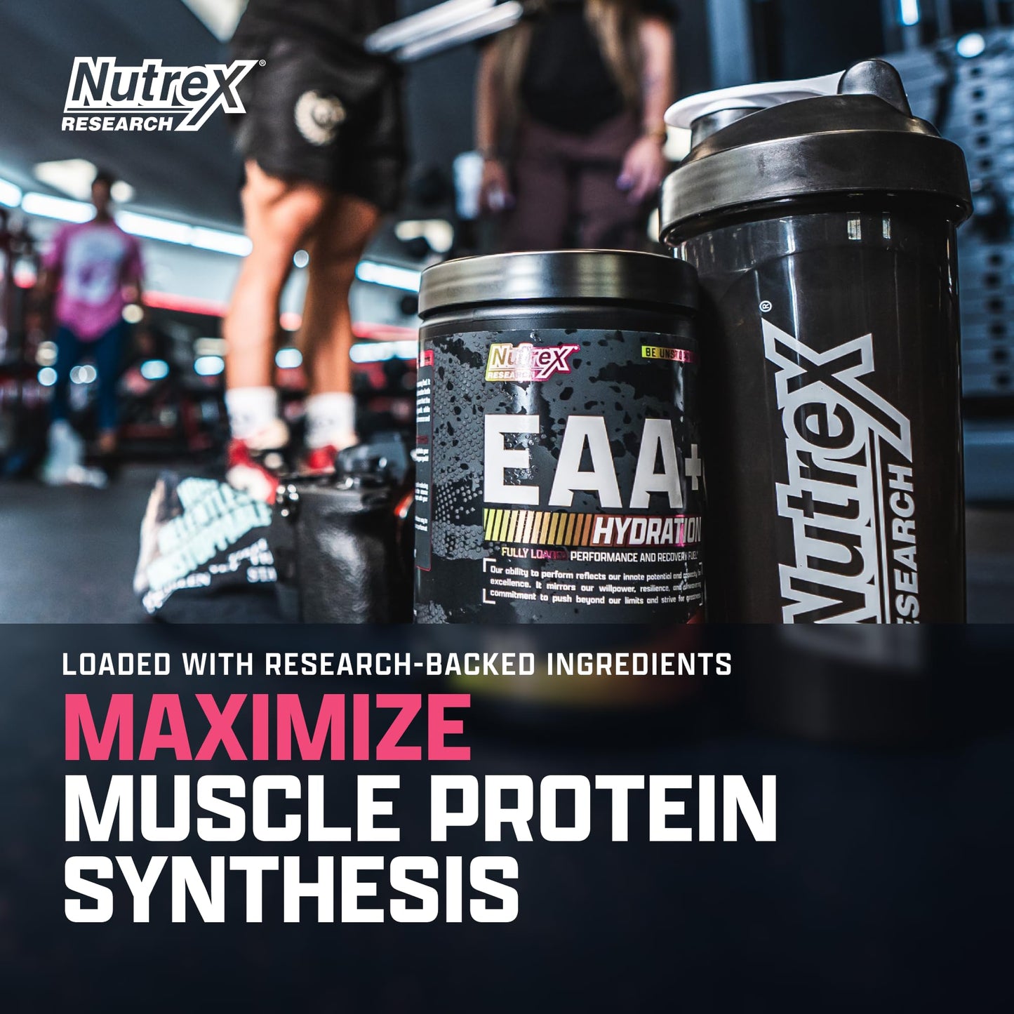 Nutrex Research EAA Hydration | EAAs + BCAA Powder | Muscle Recovery, Strength, Muscle Building, Endurance | 8G Essential Amino Acids + Electrolytes | Strawberry Watermelon 30 Serving
