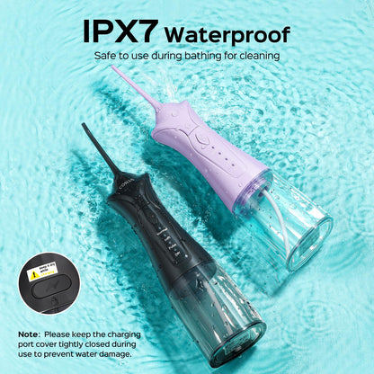 COSLUS C30 Water Dental Flosser, Upgraded DIY Mode, Black, 1Pcs