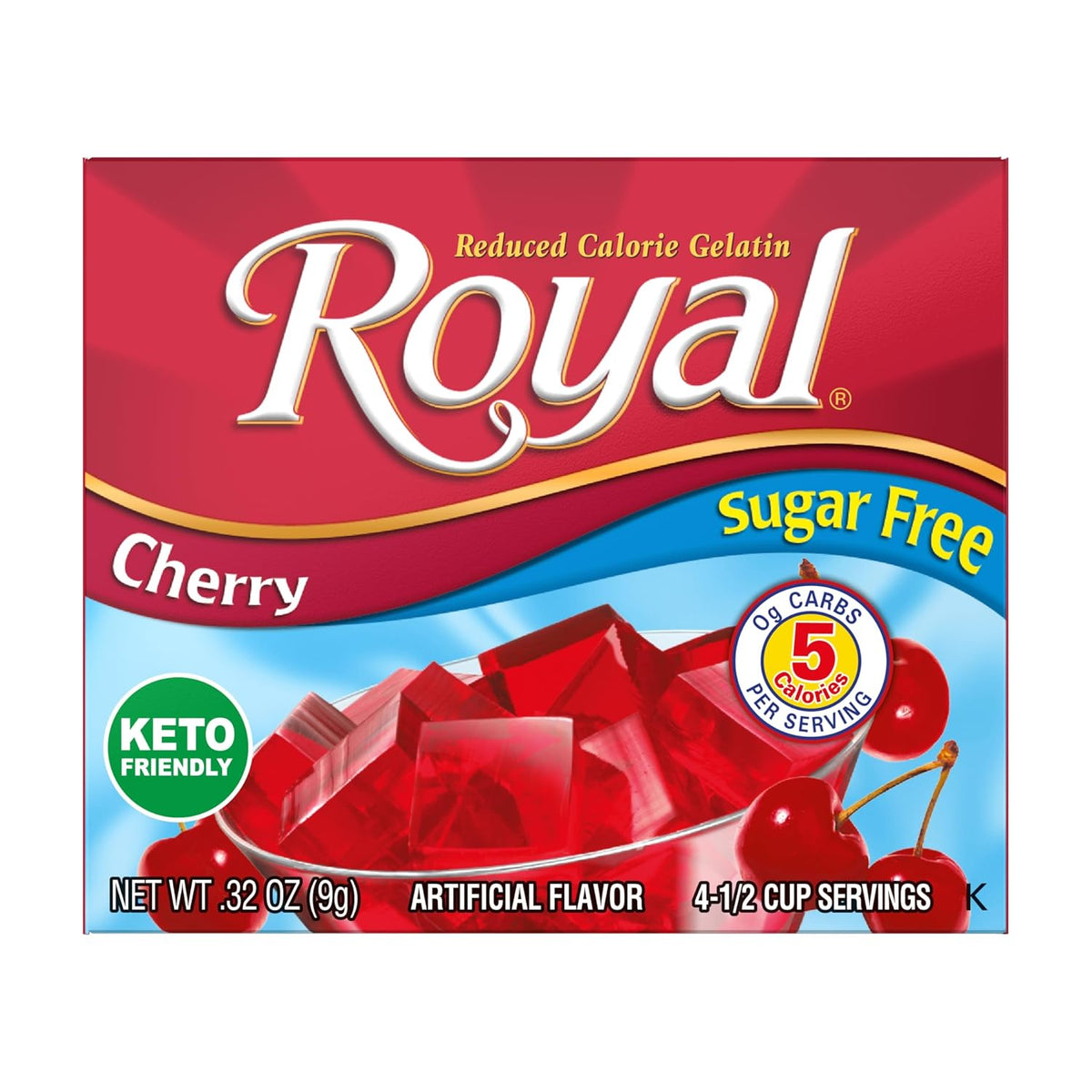 Royal Sugar Free Gelatin Dessert Mix Variety - 10 Boxes, 5 Fruity Flavors