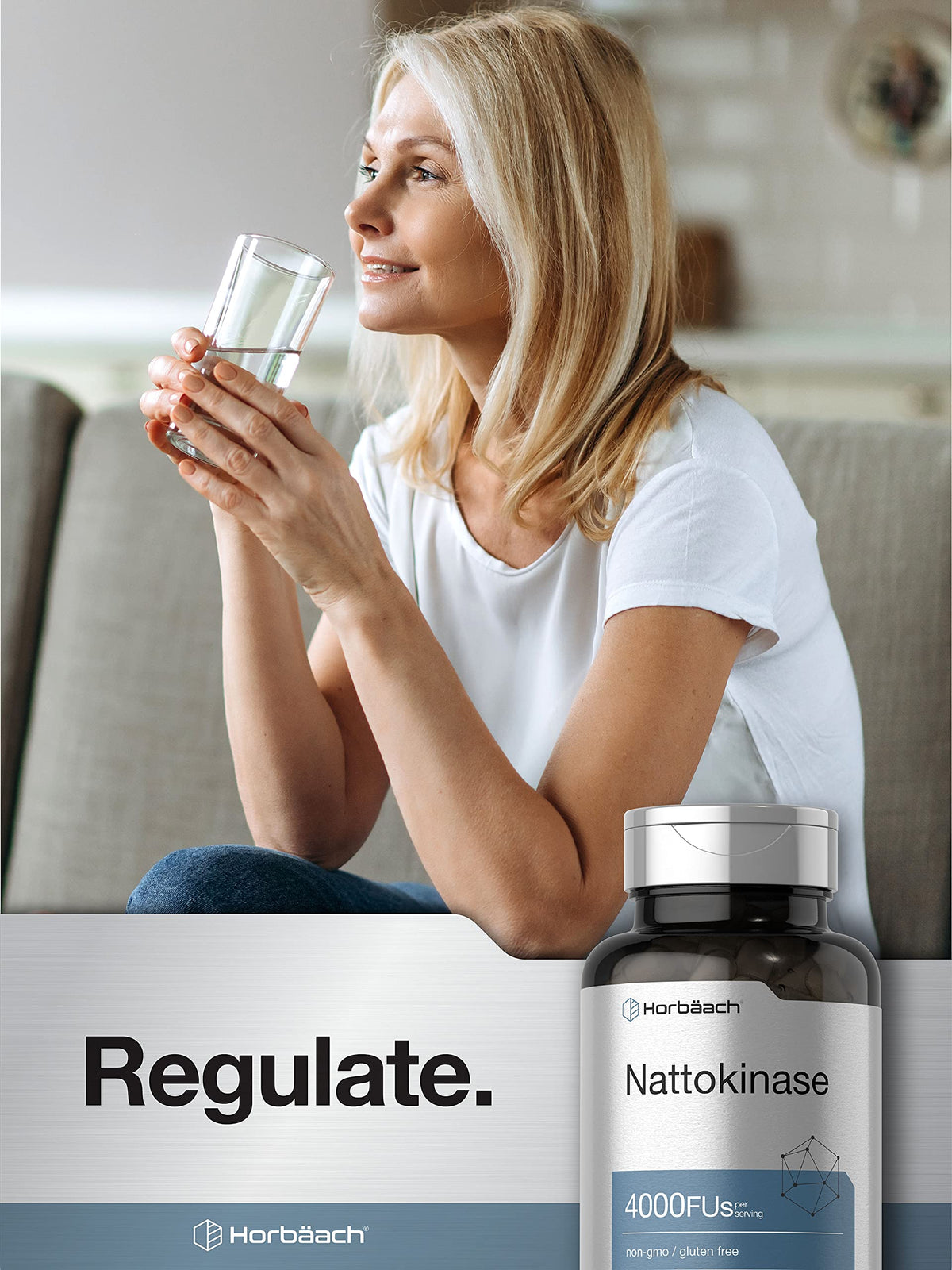 Nattokinase Supplement 4000 FU | 150 Capsules | Non-GMO, Gluten Free | by Horbaach