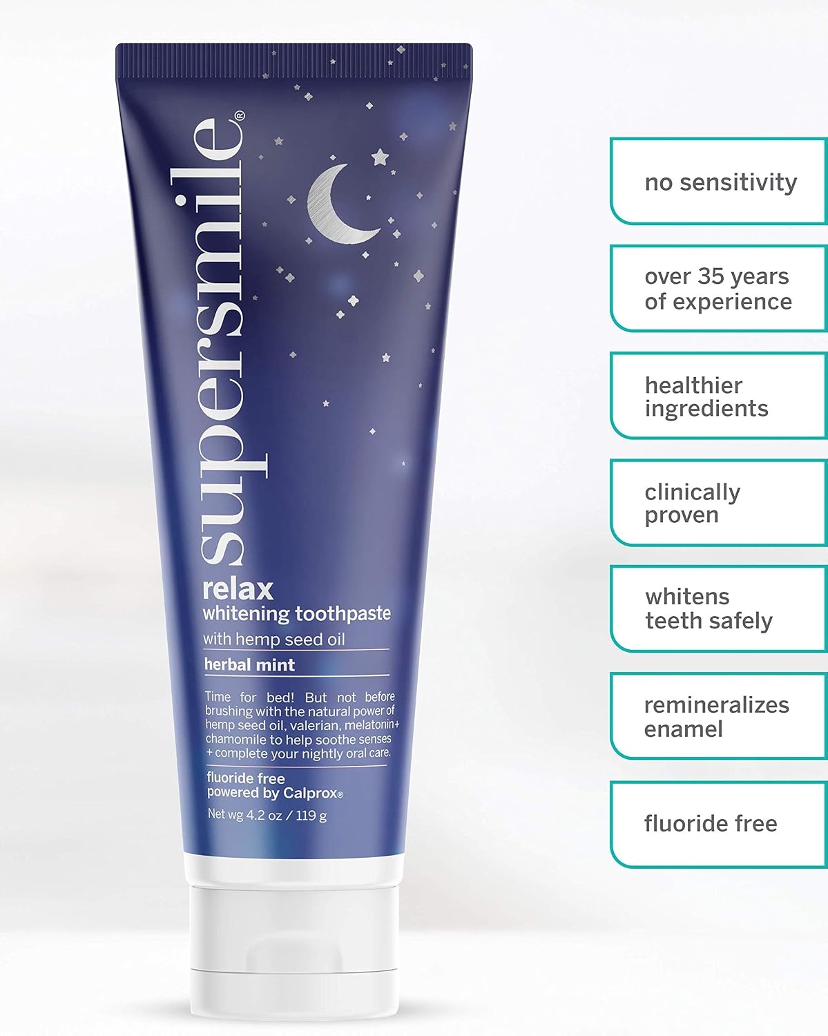 Supersmile Relax Calming Herbal Mint Whitening Toothpaste, 4.2 Oz