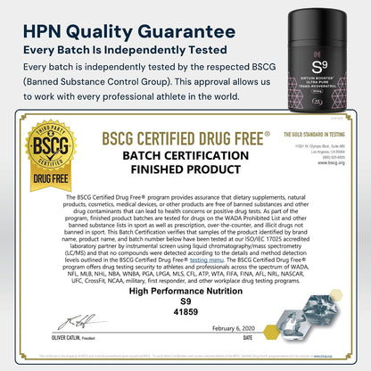 HPN S(9) Sirtuin Booster Ultra Pure Trans Resveratrol Healthy Aging Antioxidant Supplement, High Performance Nutrition, 30 Capsules