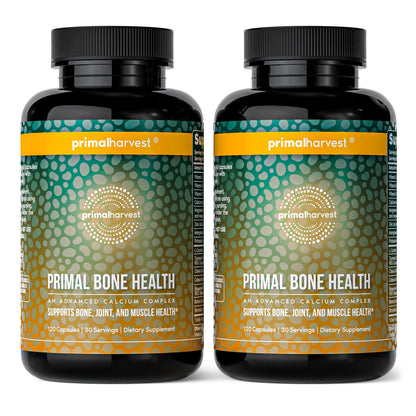Primal Harvest Primal Bone Health Calcium Carbonate Bone Health Complex for Men & Women with Calcium, Magnesium, Zinc, Manganese, Potassium, & L-Carnitine (1 Pack)