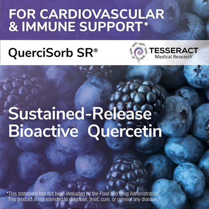 Tesseract Medical Research QuerciSorb SR Quercetin Supplement, Sustained Release, Supports Immune Function and Overall Health, Hypoallergenic. 400 mg, 45 Day Supply