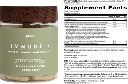 Plexus Immune +™ 60 Capsules | Nutrient blend with DHA, choline, lutein & prebiotic fiber — suitable for kids 2+