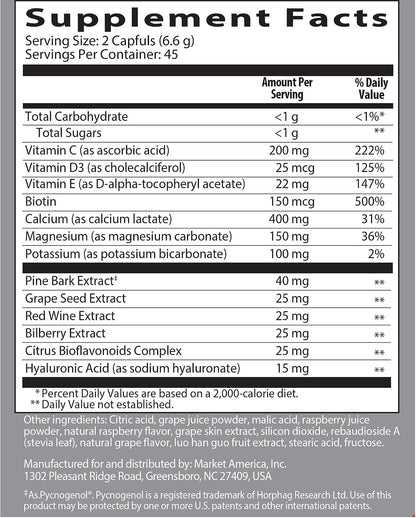 Isotonix OPC-3 Beauty Blend, Hyaluronic Acid for Skin, 45 Servings