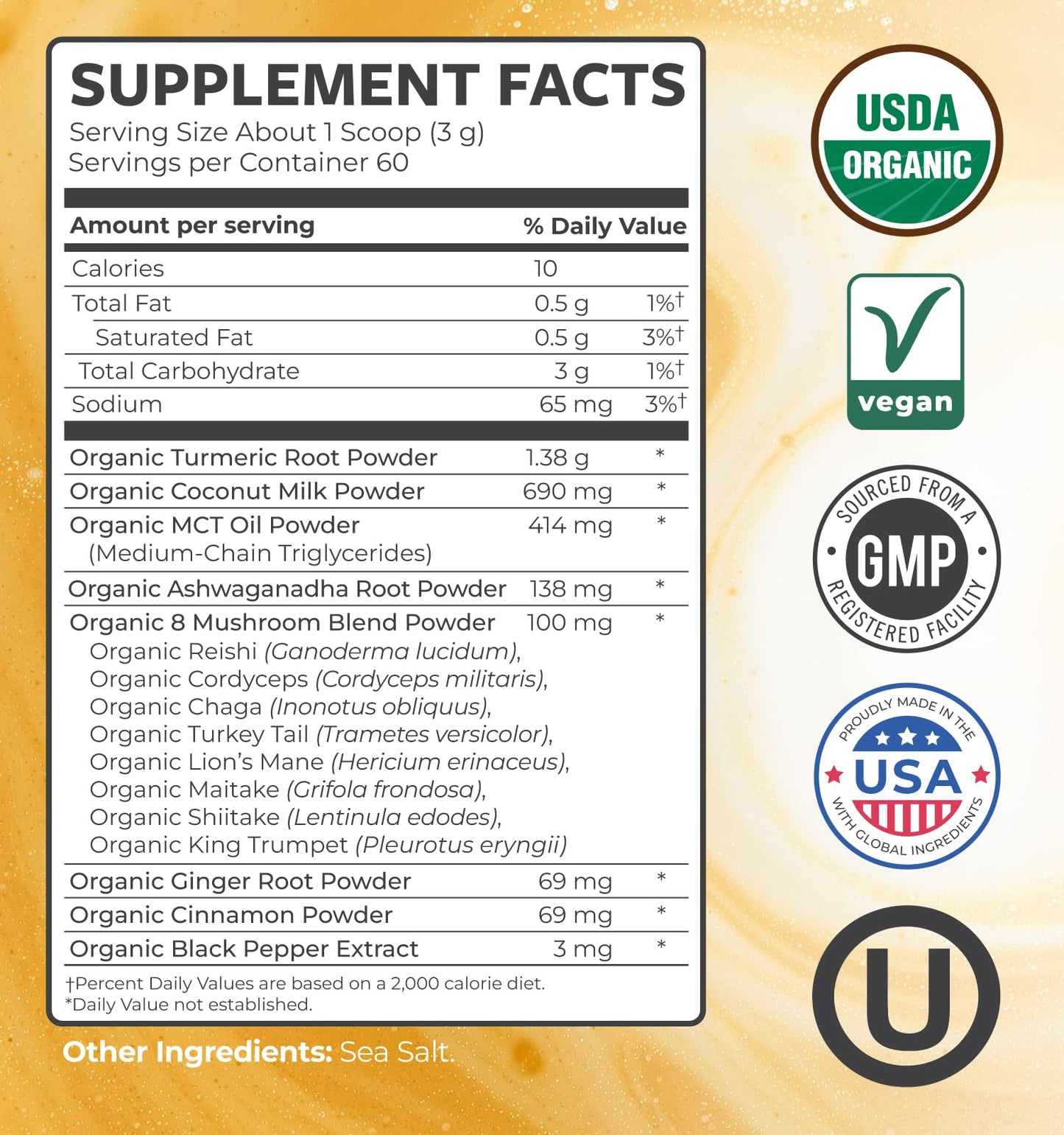 Organic Turmeric Ginger Black Pepper Supplement - High Potency Organic Turmeric Curcumin Capsules with Ginger & Black Pepper for Enhanced Benefits and Absorption - Vegan & Non-GMO (2 Month Supply)