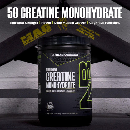NutraBio Pure Micronized Creatine Monohydrate Powder Supplement, Unflavored, (300 g) - Supports Bulk Muscle Energy, Recovery, and Strength - HPLC Tested Creatine Powder Supplement for Men and Women