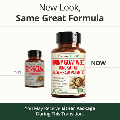 Horny Goat Weed for Men 1000mg – Hornygoatweed with Maca Root – 60 Capsules