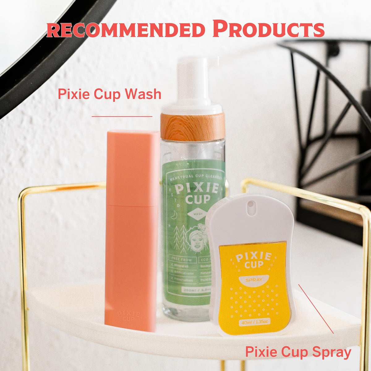 Pixie Menstrual Cup & Tampon Applicator + Period Cup Remover - Make Insertion & Removal Easy
