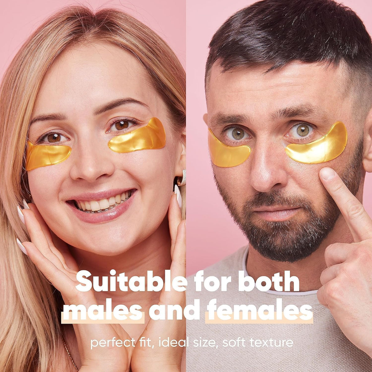 LE GUSHE Under Eye Mask & Under Eye Patches (30 Pairs) - Gold Eye Mask with Collagen