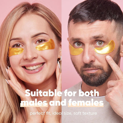 LE GUSHE Under Eye Mask & Under Eye Patches (30 Pairs) - Gold Eye Mask with Collagen