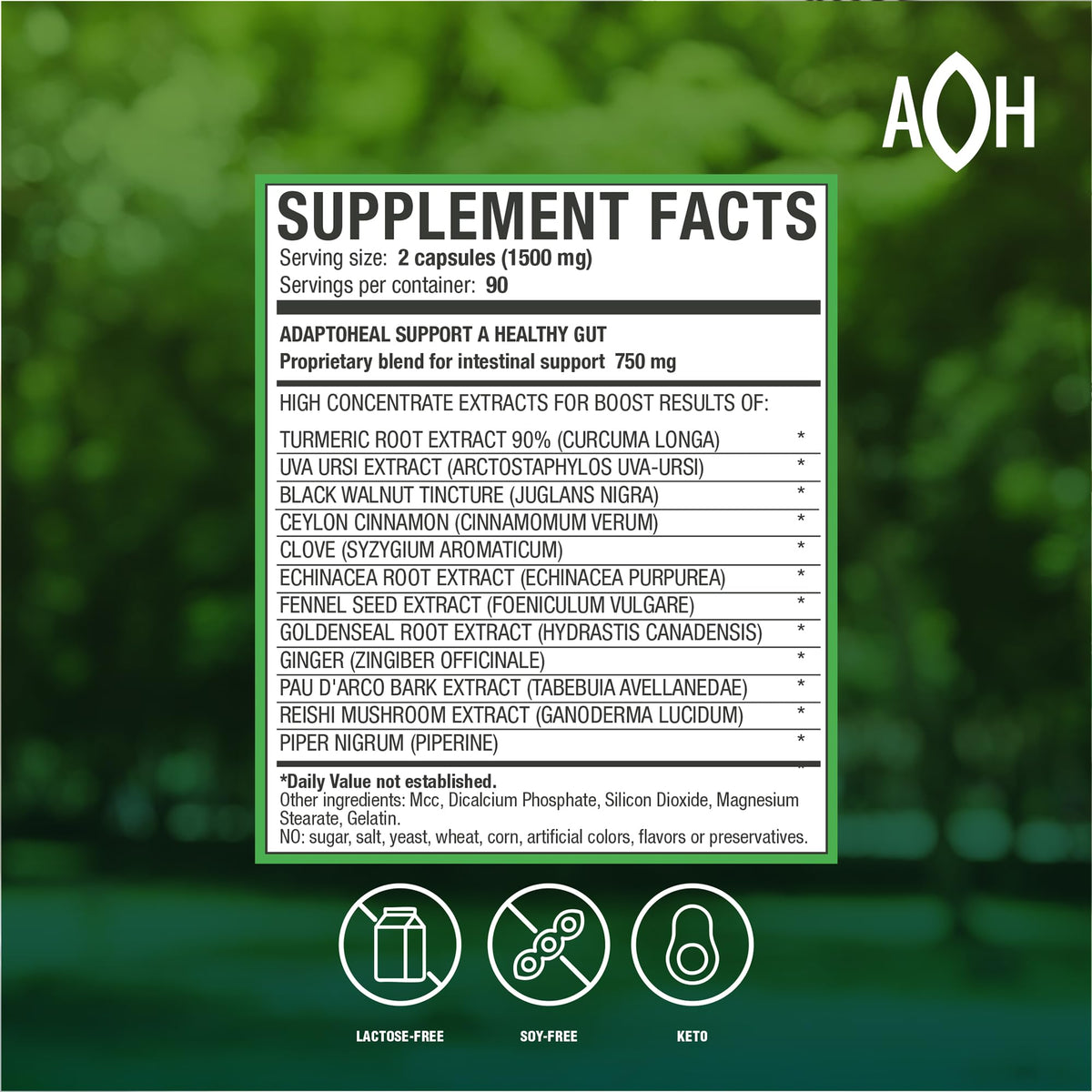 ADAPTOHEAL Intestiplus Adaptogen Gut Support Turmeric (180 Caps)