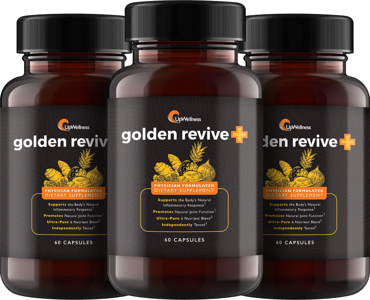 UpWellness Golden Revive + Joint Support with Quercetin, Magnesium, and Turmeric 