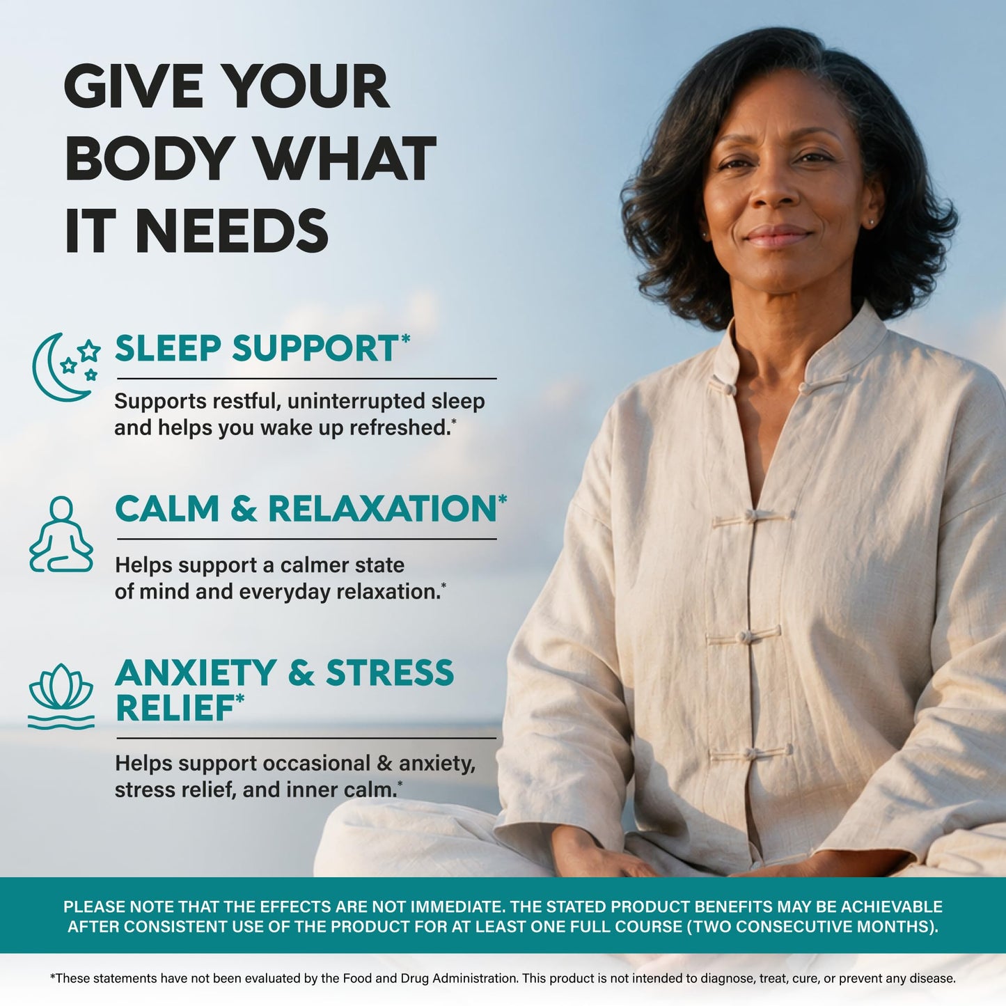 GABA L-Theanine 900 mg - Magnesium | Vitamin B6 - Calm, Sleep, Relaxation & Mood Support - Lab Tested - 750 mg Gamma AminoButyric Acid, 150 mg L-Theanine - Non-Habit Forming, Vegan - 120 Capsules